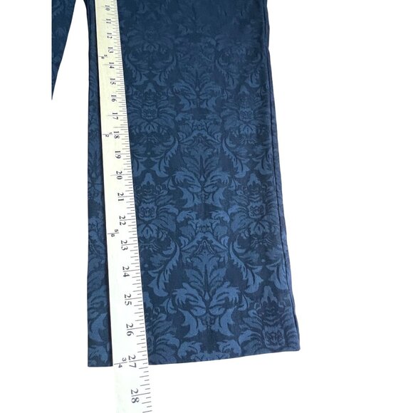 Chicos So Slimming Brigitte Tonal Jacquard Slim Ankle Pants Black Size 4R - Picture 4 of 14